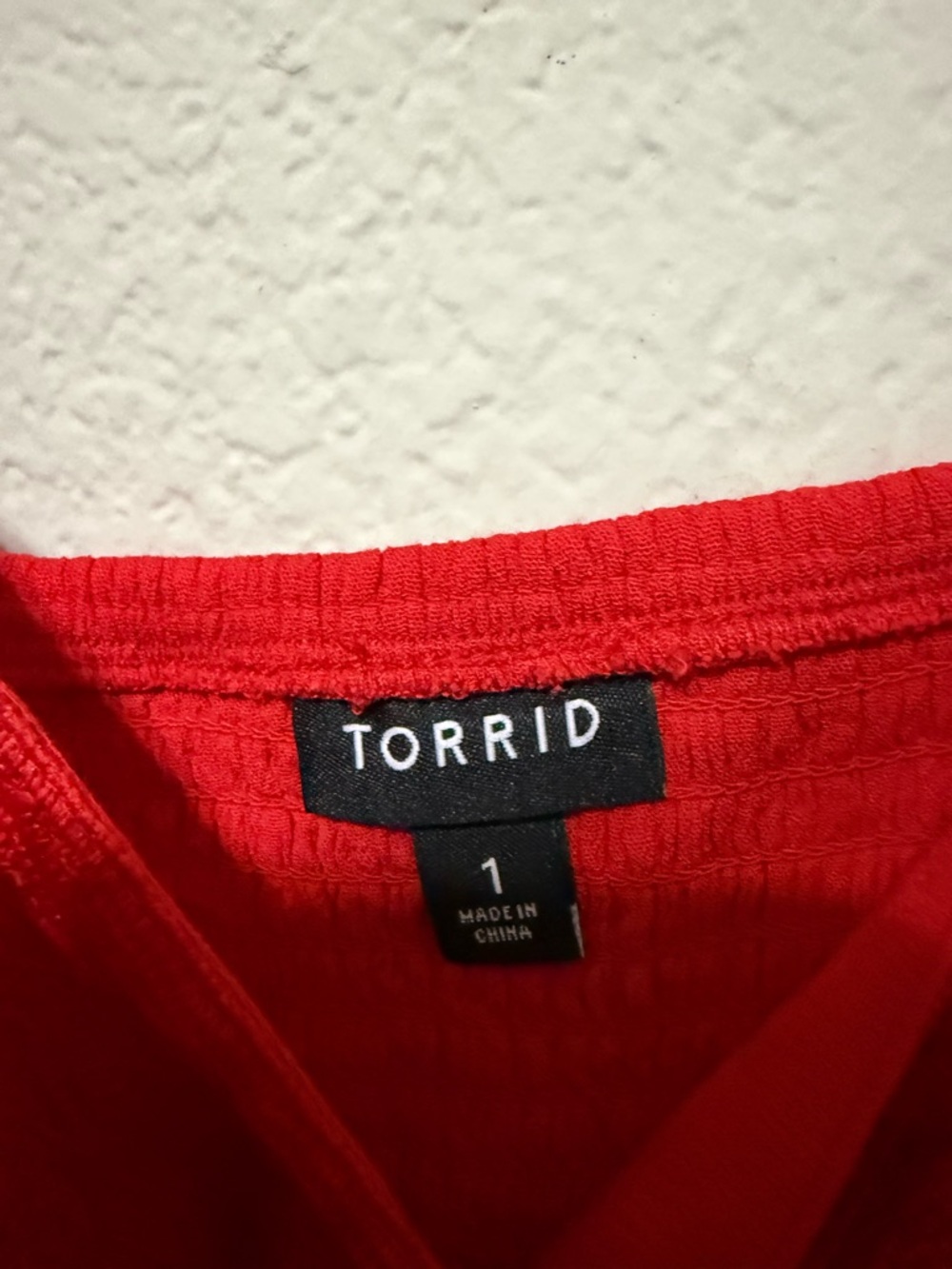 torrid Red V-Neck Ribbed Top - Picture 2 of 5